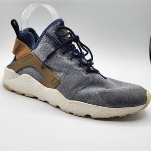 Nike Air Huarache Run Ultra SE Shoes Blue Brown Women’s Size 8.5
